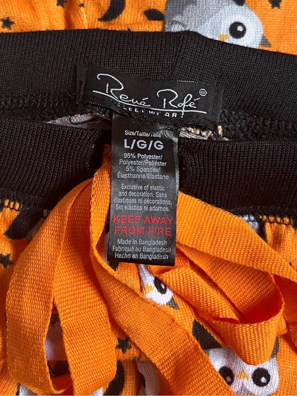 NWT Rene Rofe Halloween Owl Pajama Set L - Picture 3 of 3